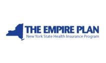 The image features a logo with text that reads 'THE EMPIRE PLAN' followed by 'NEW YORK STATE HEALTH INSURANCE PROGRAM.